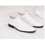 Pantofi albi eleganti pentru barbati piele naturala de culoare GKR71A